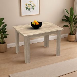 Τραπέζι Manka pakoworld σε sonoma απόχρωση 110x80x77εκ