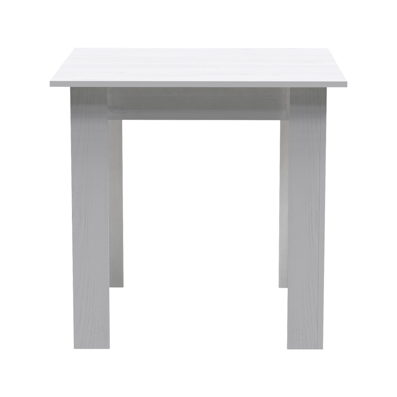 Τραπέζι Manka I pakoworld σε λευκή απόχρωση 80x80x77εκ - Image 2