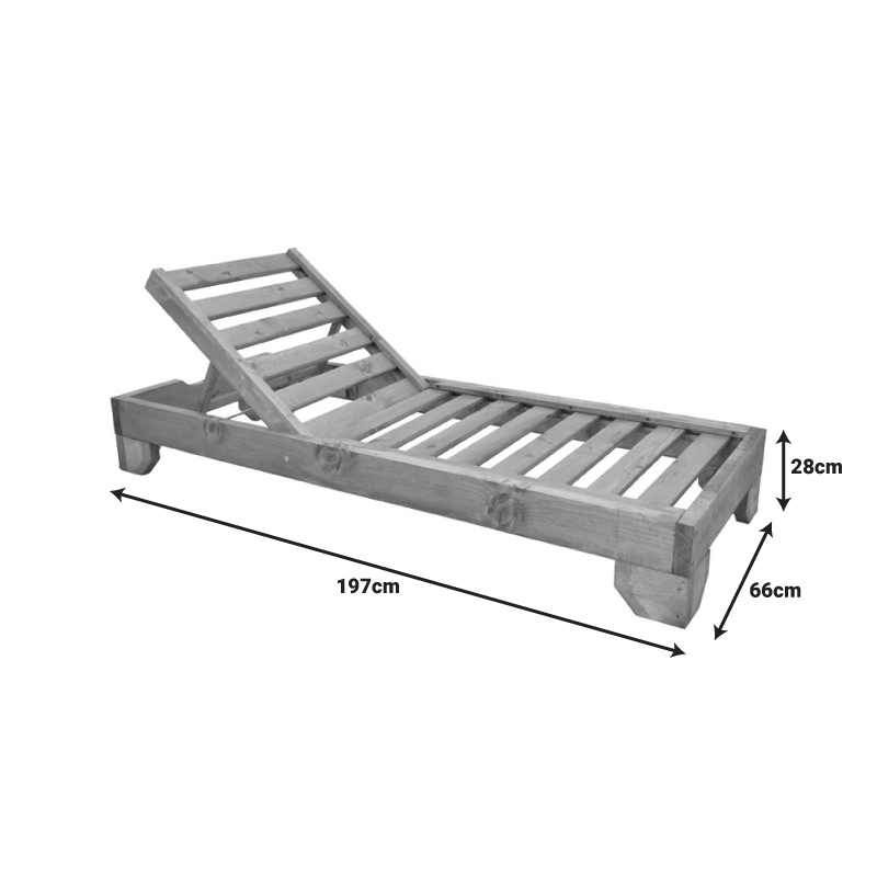 Ξαπλώστρα Zalka pakoworld L1 σε καρυδί απόχρωση 66x197x28εκ - Image 7