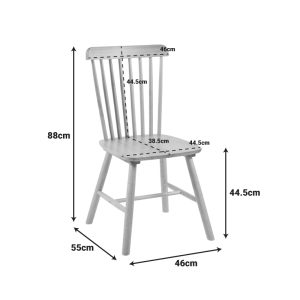 Καρέκλα Bristol pakoworld rubberwood σε φυσική απόχρωση 45x51x86εκ