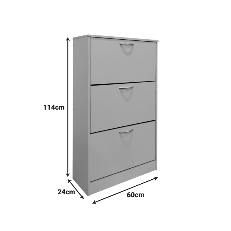 Παπουτσοθήκη Savaz pakoworld σε oak-ανθρακί απόχρωση 60x24x114εκ - Image 4