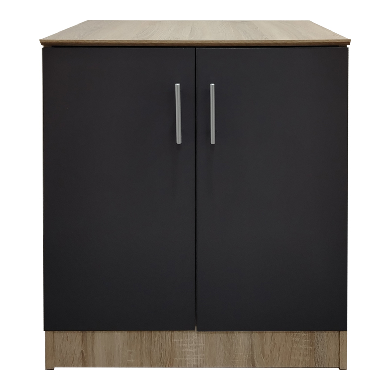 Παπουτσοθήκη-ντουλάπι Souken pakoworld 6 ζευγών σε sonoma-ανθρακί απόχρωση 60x40x80εκ - Image 4