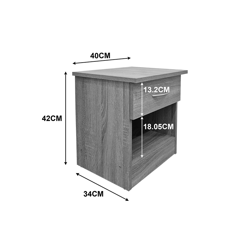 Κομοδίνο Bedy pakoworld sonoma 40x34x42εκ - Image 4