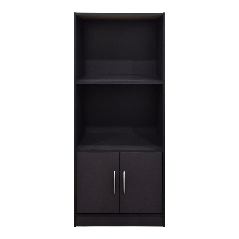 Βιβλιοθήκη Tekaro pakoworld ανθρακί 60x30x120εκ - Image 3