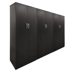 Ντουλάπα εξάφυλλη Athos pakoworld wenge 240x42x180εκ