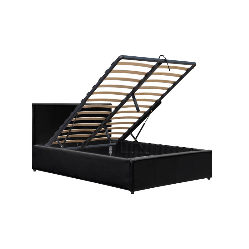 Κρεβάτι Dellia pakoworld με αποθηκευτικό χώρο pu μαύρο 120x200εκ - Image 2