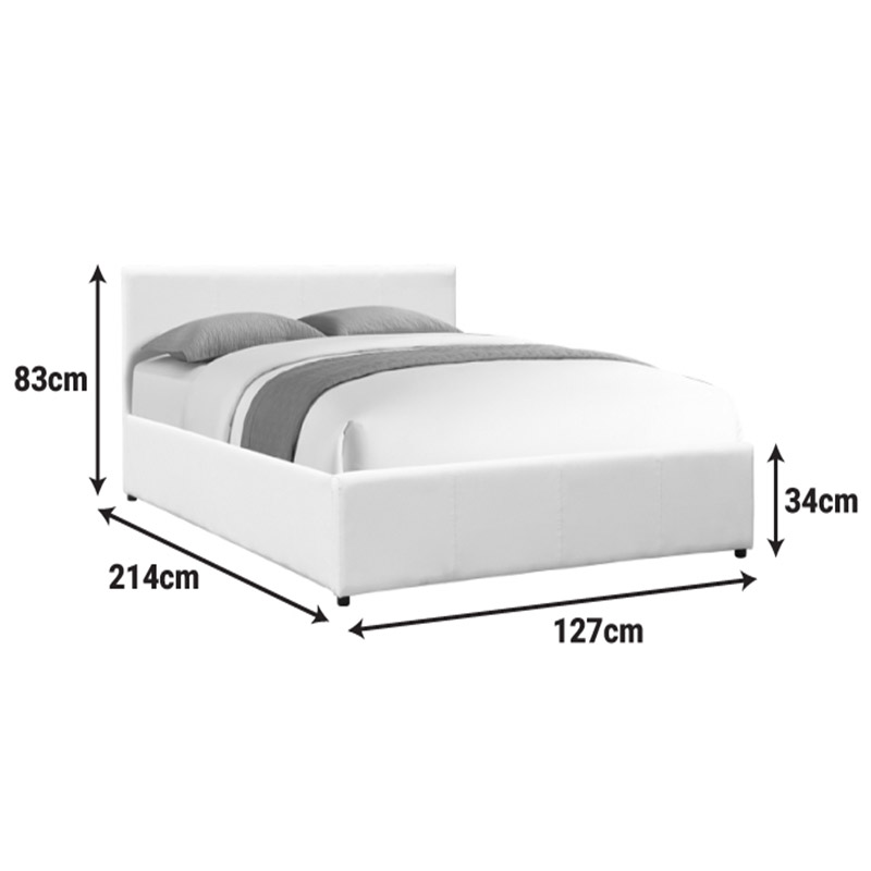 Κρεβάτι Dellia pakoworld με αποθηκευτικό χώρο pu μαύρο 120x200εκ - Image 4