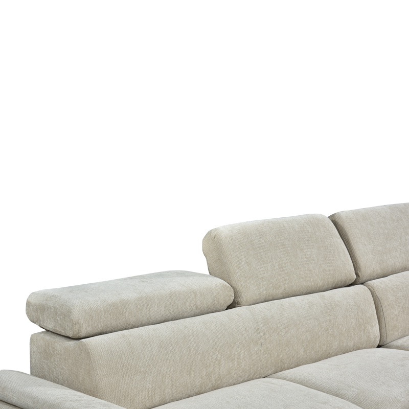 Γωνιακός καναπές-κρεβάτι αριστερή γωνία Dreamora pakoworld με αποθηκευτικό χώρο ύφασμα μπεζ 270x167x82εκ - Image 7