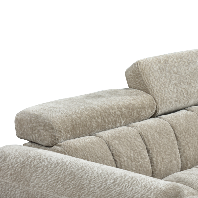 Γωνιακός καναπές-κρεβάτι αριστερή γωνία Nuvora pakoworld με αποθηκευτικό χώρο μπεζ ύφασμα 244x225x79εκ - Image 7