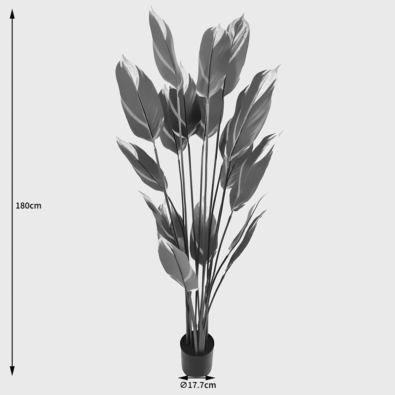 Διακοσμητικό φυτό σε γλάστρα Lucky Inart πράσινο Φ80x180εκ - Image 2