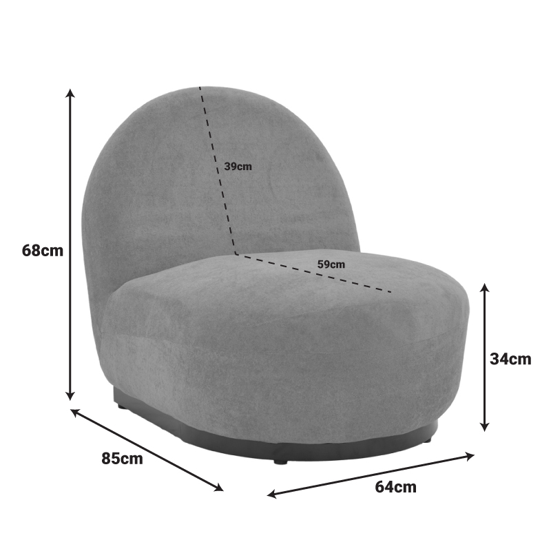 Πολυθρόνα Zenny pakoworld υφασμα terracotta 64x85x68εκ - Image 7