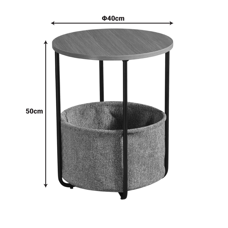 Βοηθητικό τραπέζι Fredami pakoworld sonoma Φ40x50εκ - Image 4