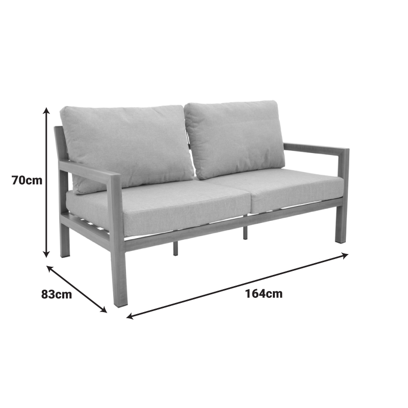 Σαλόνι κήπου Andasio pakoworld σετ 4τεμ αλουμίνιο κ σχοινί σε φυσική- μαξιλάρια σε γκρι απόχρωση - Image 11