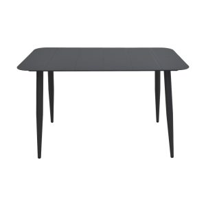 Τραπέζι Vista pakoworld αλουμίνιο σε μαύρη απόχρωση 120x70x72εκ