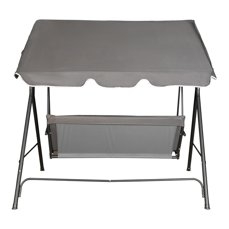 Κούνια κήπου Globo pakoworld μέταλλο μαύρο-ύφασμα σε ανθρακί απόχρωση 170x110x153εκ - Image 3