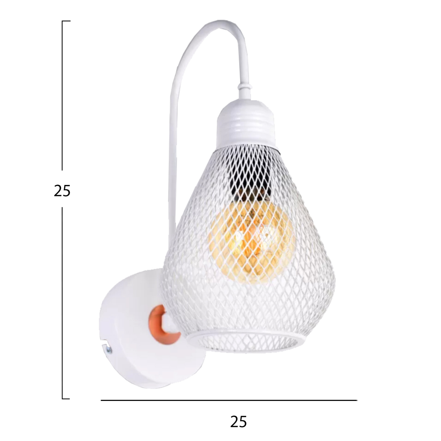 ΑΠΛΙΚΑ ΤΟΙΧΟΥ ΛΕΥΚΟ HM7639.03 25x25x25 εκ. - Image 2