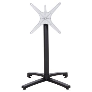 ΒΑΣΗ ΑΛΟΥΜΙΝΙΟΥ ΠΤΥΣΣΟΜΕΝΗ HM459.01 ΜΑΥΡΟ ΜΑΤ 69Χ69Χ73Υεκ. ΜΕ ΣΤΑΥΡΟ 48Χ48εκ.