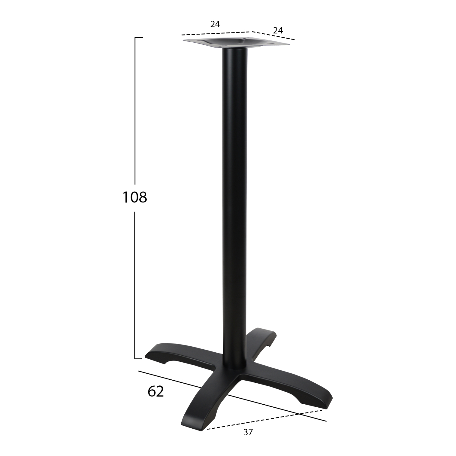 ΒΑΣΗ ΜΑΝΤΕΜΙ ΜΠΑΡ ΜΑΥΡΗ 62Χ62X108εκ. HM417 - Image 2