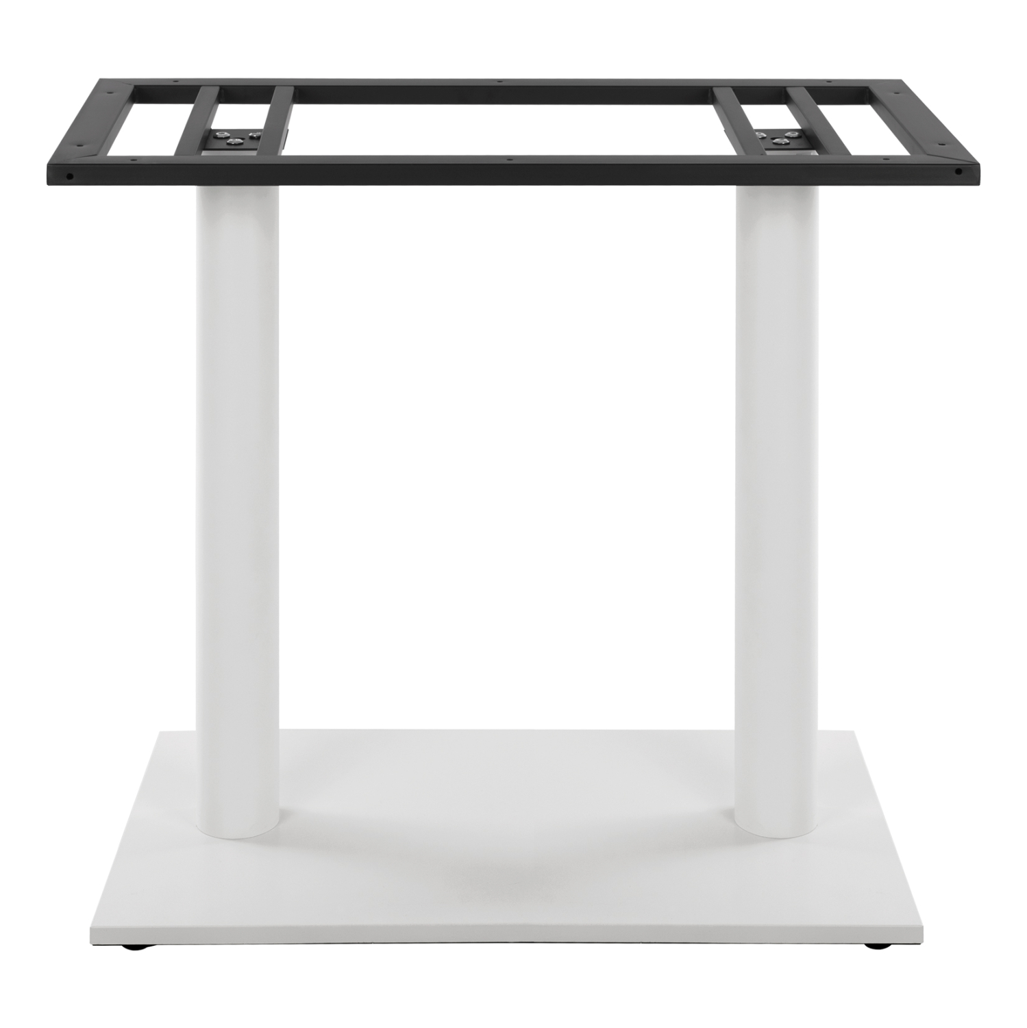 ΒΑΣΗ ΜΕΤΑΛΛΙΚΗ ΔΙΠΛΗ ΛΕΥΚΗ ΜΑΤ 80Χ40Χ72Υεκ. ΜΕ ΡΕΓΟΥΛΑΤΟΡΟΥΣ HM435.12 - Image 3