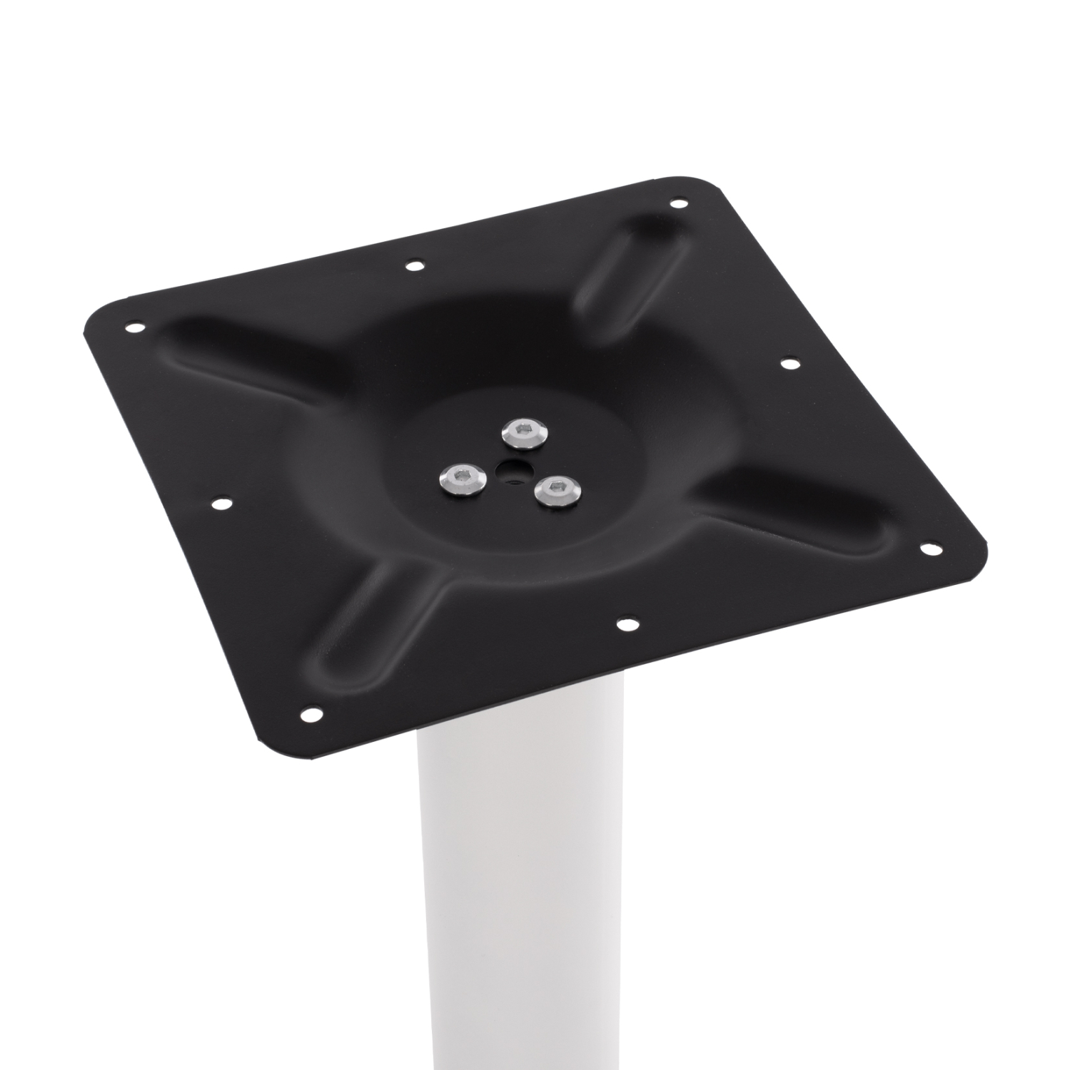 ΒΑΣΗ ΜΕΤΑΛΛΙΚΗ ΛΕΥΚΗ ΜΑΤ 40Χ40Χ72Υεκ. ΜΕ ΡΕΓΟΥΛΑΤΟΡΟΥΣ HM421.12 - Image 4