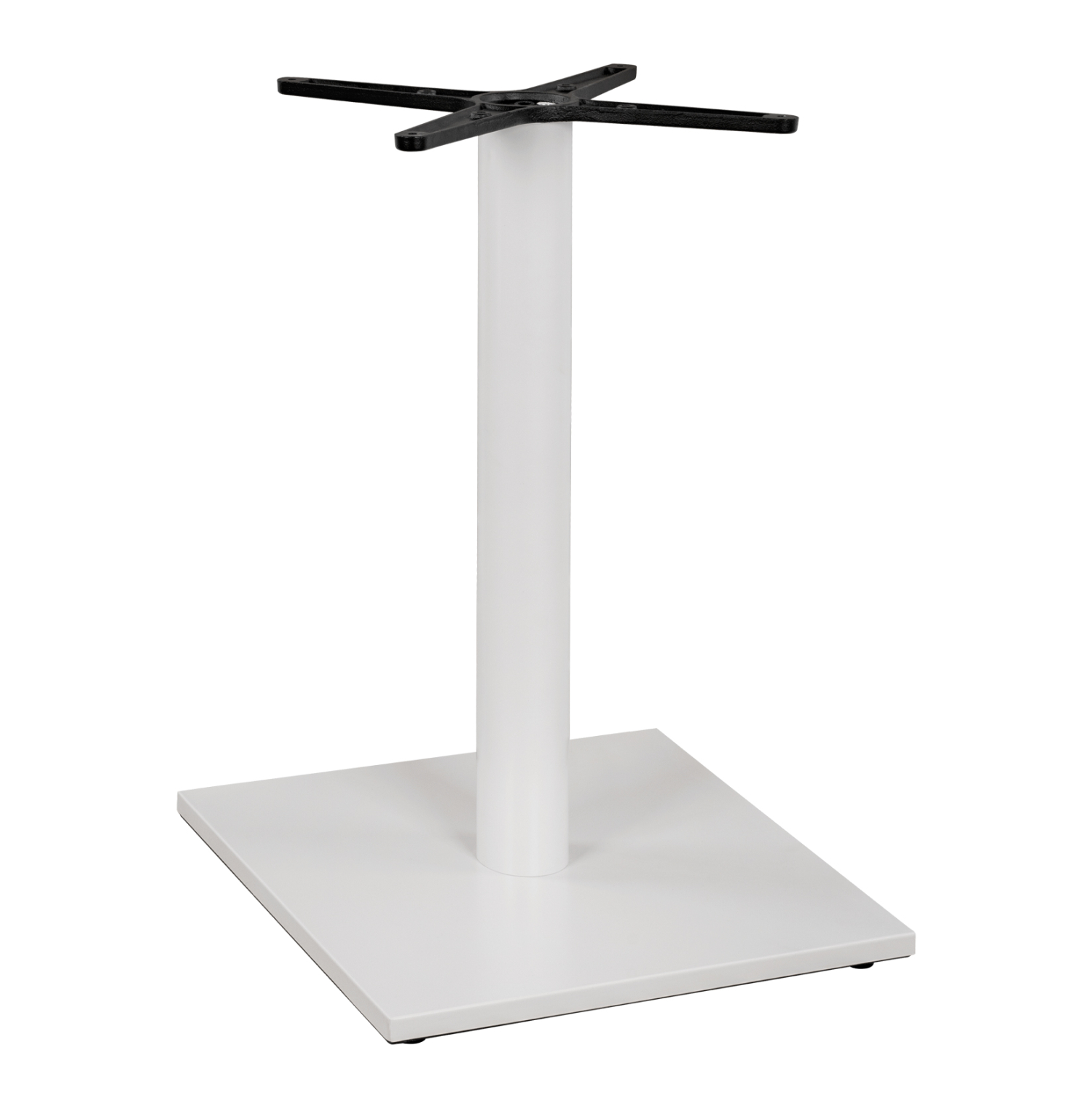 ΒΑΣΗ ΜΕΤΑΛΛΙΚΗ ΛΕΥΚΗ ΜΑΤ 46Χ46Χ72εκ. ΜΕ ΣΤΑΥΡΟ 46Χ46 ΚΑΙ ΡΕΓΟΥΛΑΤΟΡΟΥΣ HM438.02