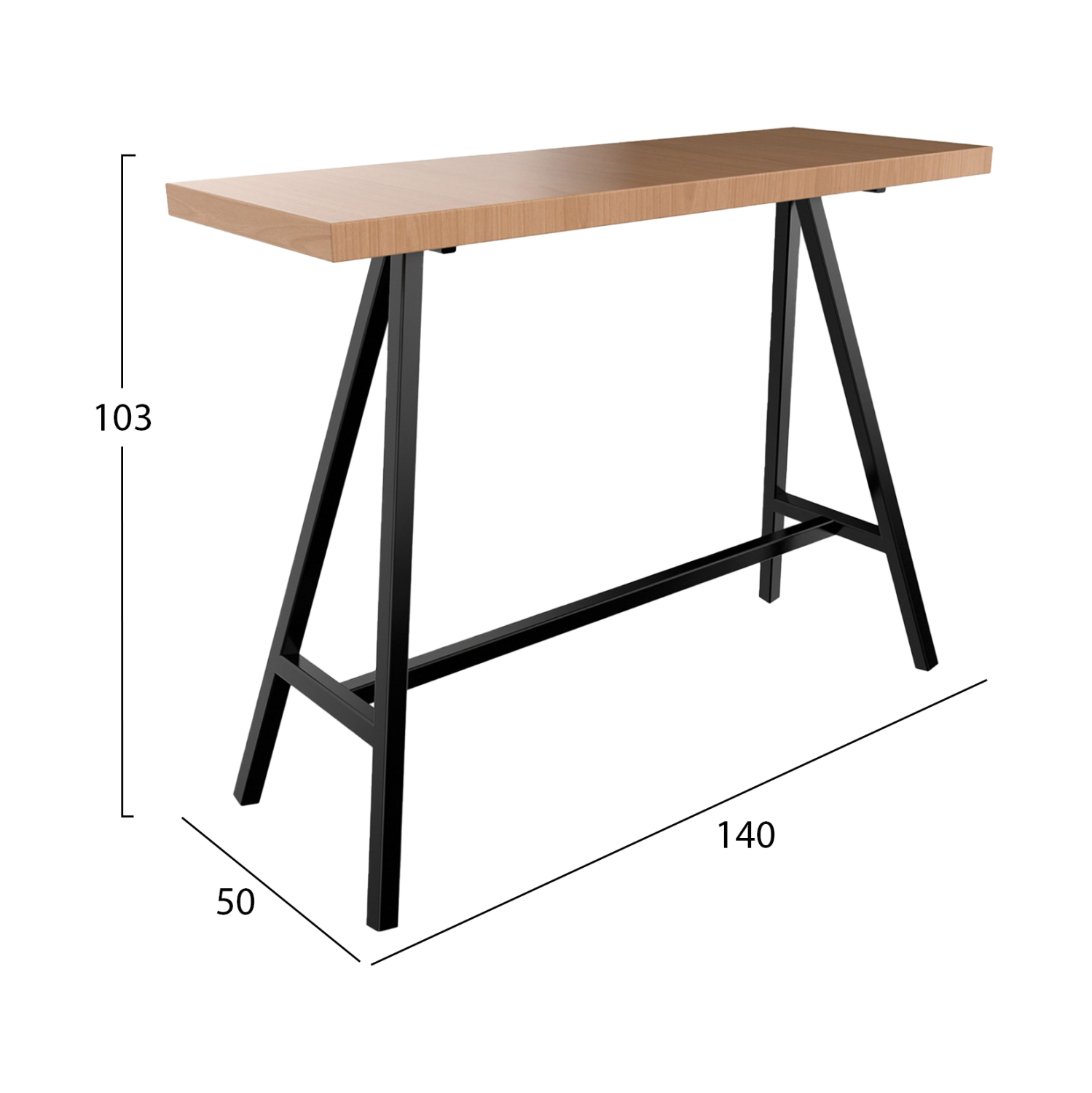ΒΑΣΗ ΜΠΑΡ ΓΙΑ ΕΠΙΦΑΝΕΙΑ Η/Β TS929 140x50x103 εκ. - Image 2