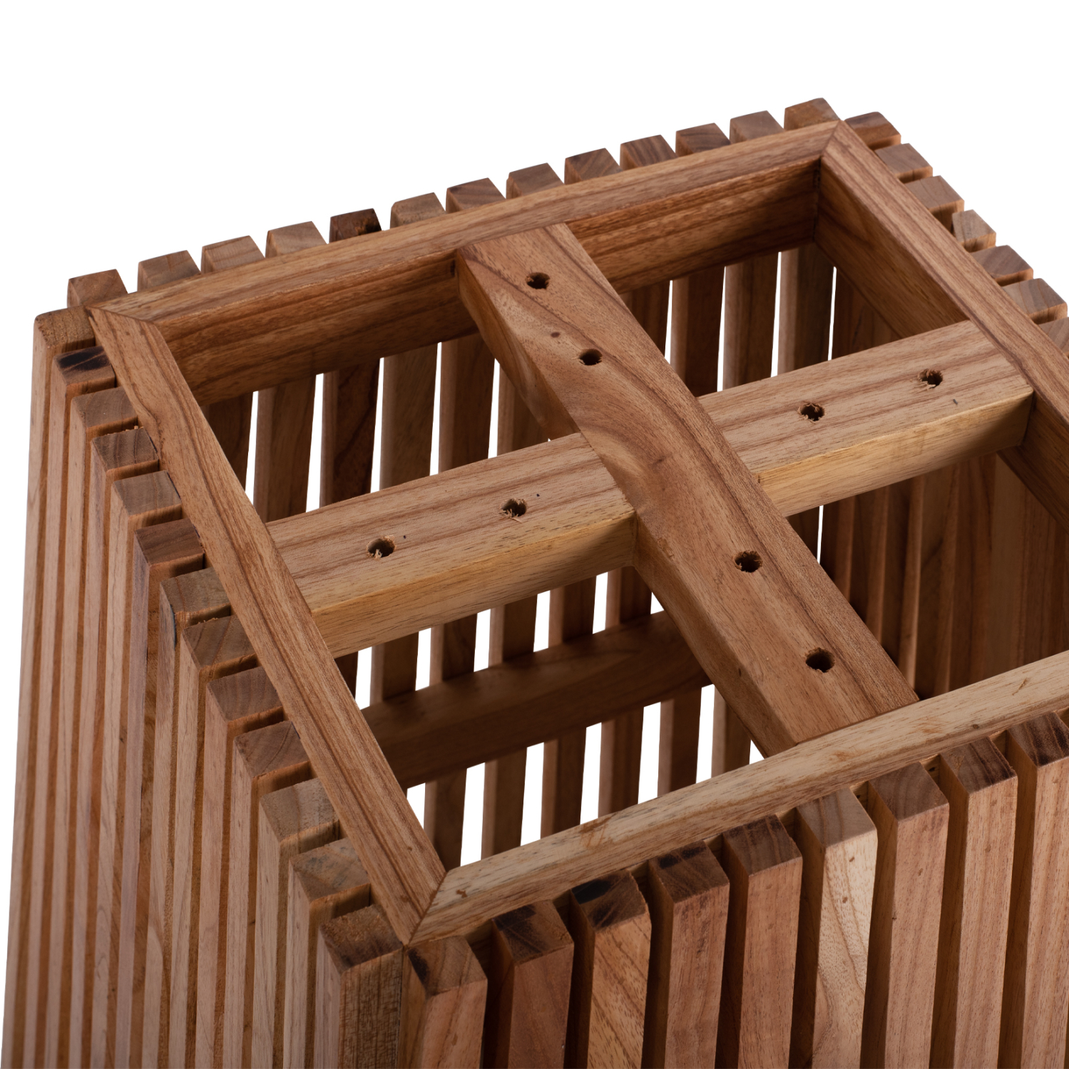 ΒΑΣΗ ΤΡΑΠΕΖΙΟΥ ΕΣΩΤ.ΧΩΡΟΥ ΤΕΤΡΑΓΩΝΗ FRANTZ HM9460.01 ΞΥΛΟ MINDI ΣΕ ΦΥΣΙΚΟ 60x60x75Y εκ. - Image 4