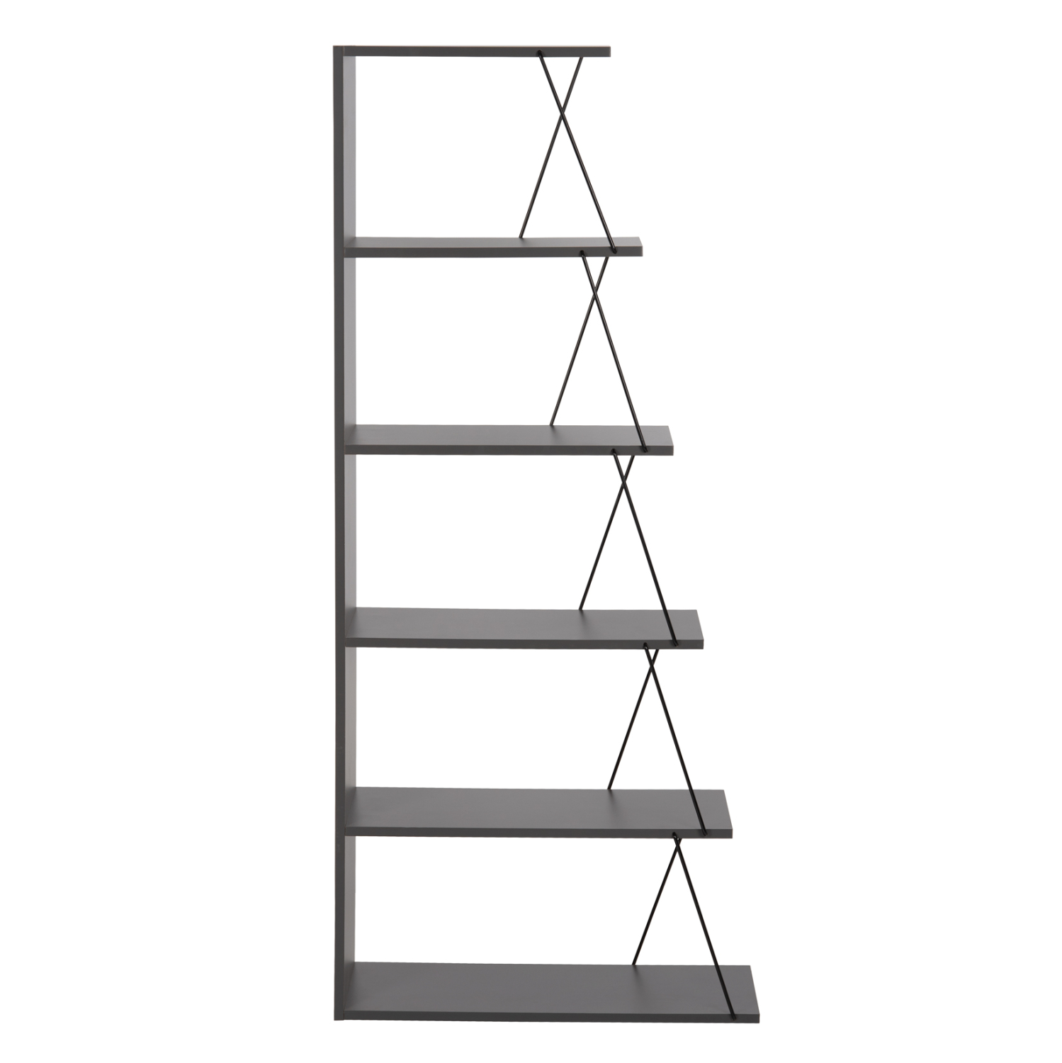 ΒΙΒΛΙΟΘΗΚΗ ΜΙΝΙ TARS HM2241.20 ΓΚΡΙ ΜΕΛΑΜΙΝΗ-ΜΑΥΡΕΣ ΜΕΤΑΛ. ΒΕΡΓΕΣ 65x22-24x146Υεκ. - Image 3