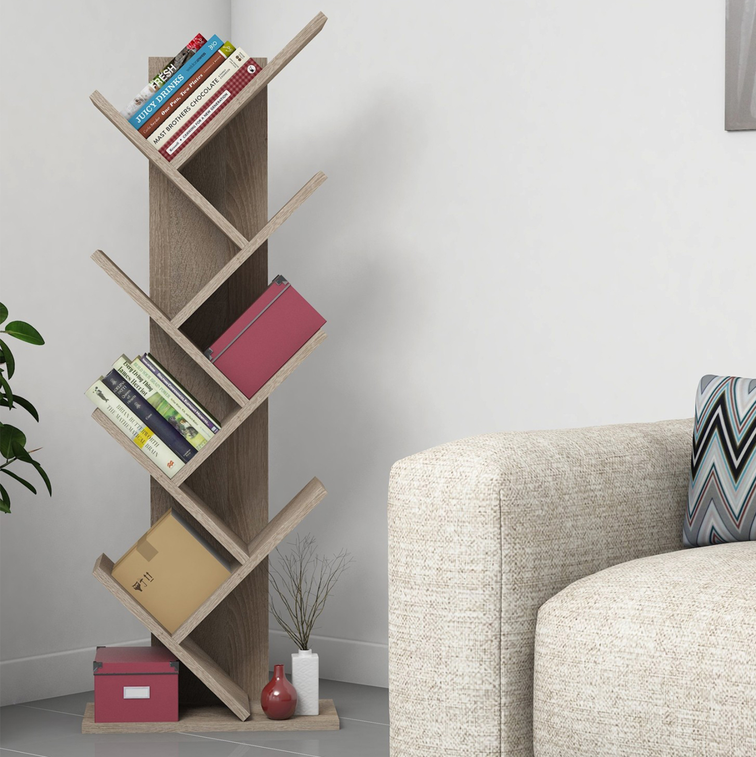 ΒΙΒΛΙΟΘΗΚΗ LIANA ΜΕΛΑΜΙΝΗΣ SONAMA 46x22x128,5Yεκ.HM9028.11 - Image 3