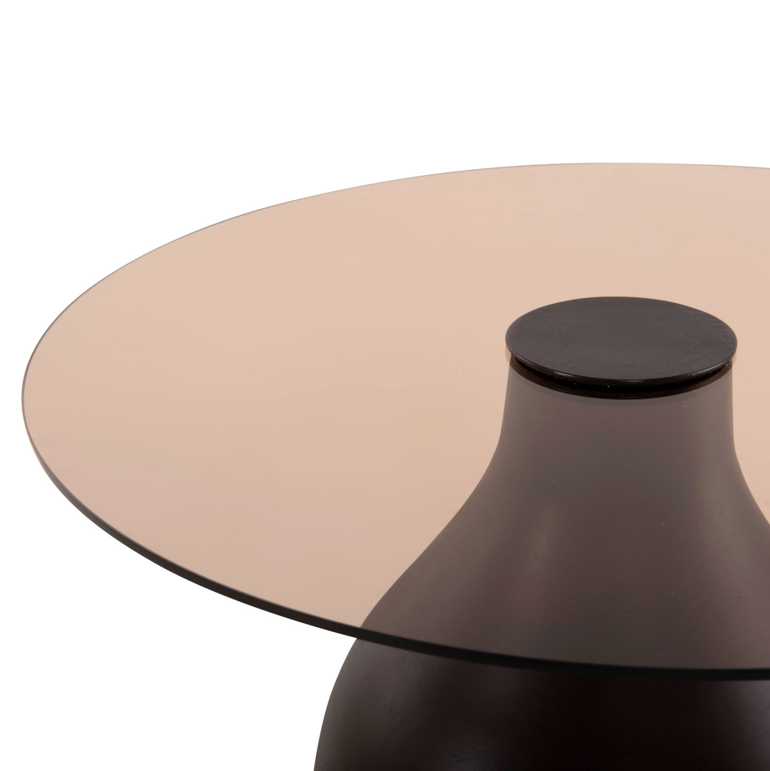 ΒΟΗΘΗΤΙΚΑ ΤΡΑΠΕΖΑΚΙΑ 2ΤΜΧ CHANG HM9668 ΞΥΛΟ MANGO-ΓΥΑΛΙ TOP Φ55x49,5Υ & Φ40x36,5Υεκ. - Image 5