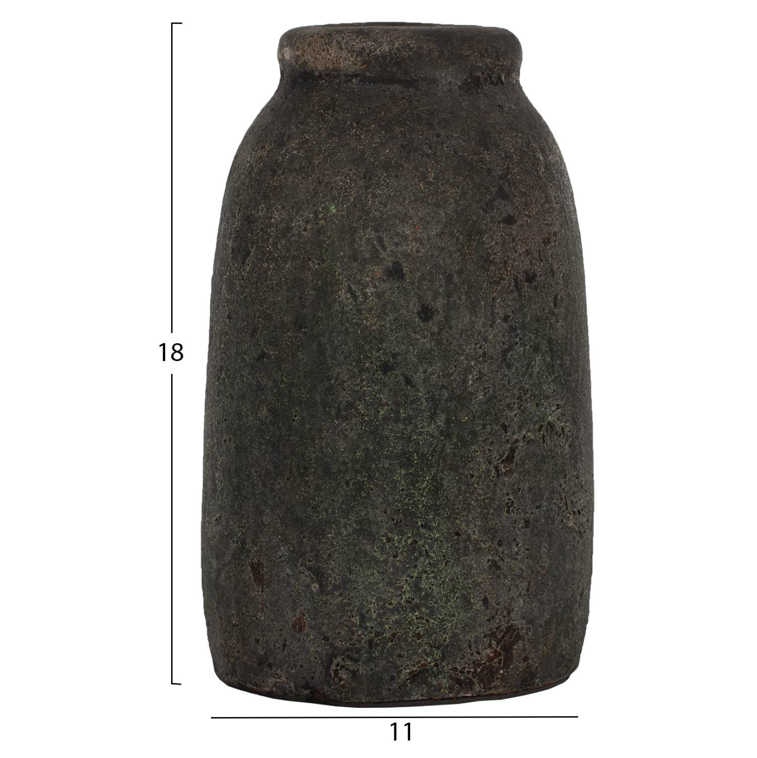 ΔΙΑΚΟΣΜΗΤΙΚA ΒΑΖA ΑΠΟ TERRACOTTA ΑΝΘΡΑΚΙ HM7711 - Image 3