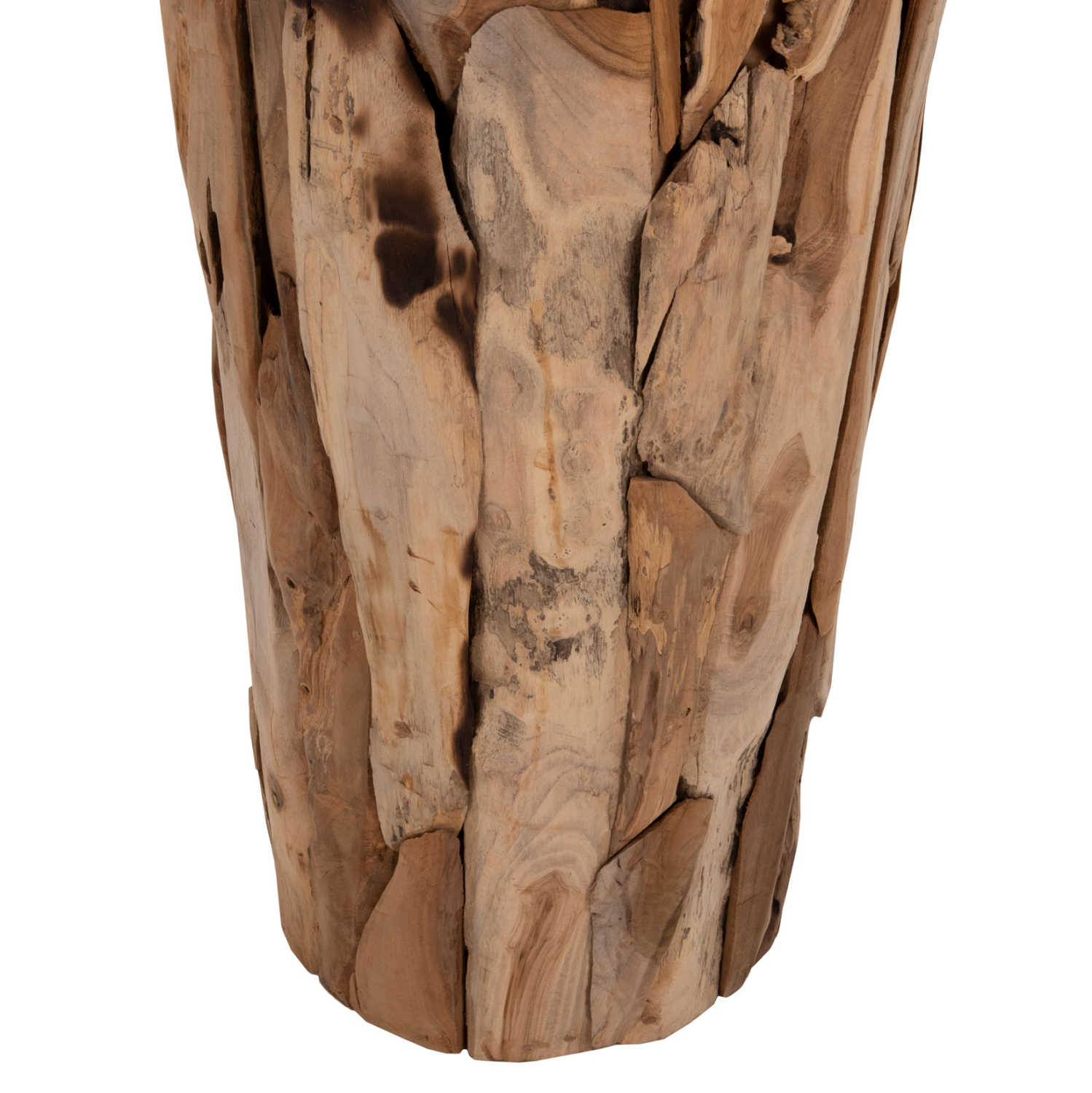 ΔΙΑΚΟΣΜΗΤΙΚΟ ΒΑΖΟ ΔΑΠΕΔΟΥ ZENIA HM7921 ΑΠΟ ΚΟΜΜΑΤΙΑ ΑΝΑΚΥΚΛΩΜΕΝΟΥ ΞΥΛΟΥ TEAK ΣΕ ΦΥΣΙΚΟ Φ50x120Υ εκ. - Image 6