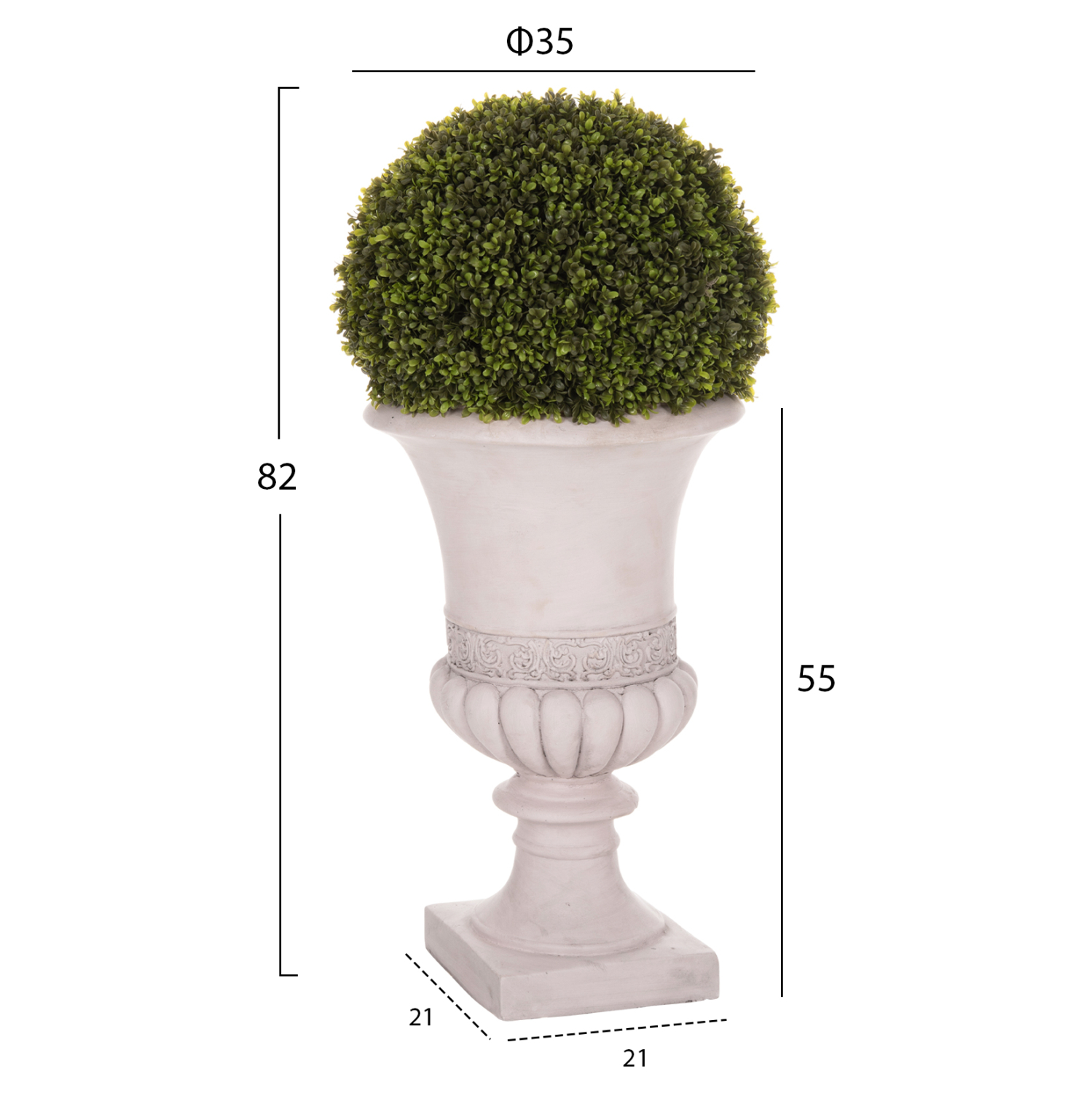 ΔΙΑΚΟΣΜΗΤΙΚΟ ΣΥΝΘΕΤΙΚΟ ΦΥΤΟ HM4023 ΠΥΞΑΡΙ ΣΕ ΑΜΦΟΡΕΑ ΜΑΓΝΗΣΙΟΥ 82Υεκ. - Image 2