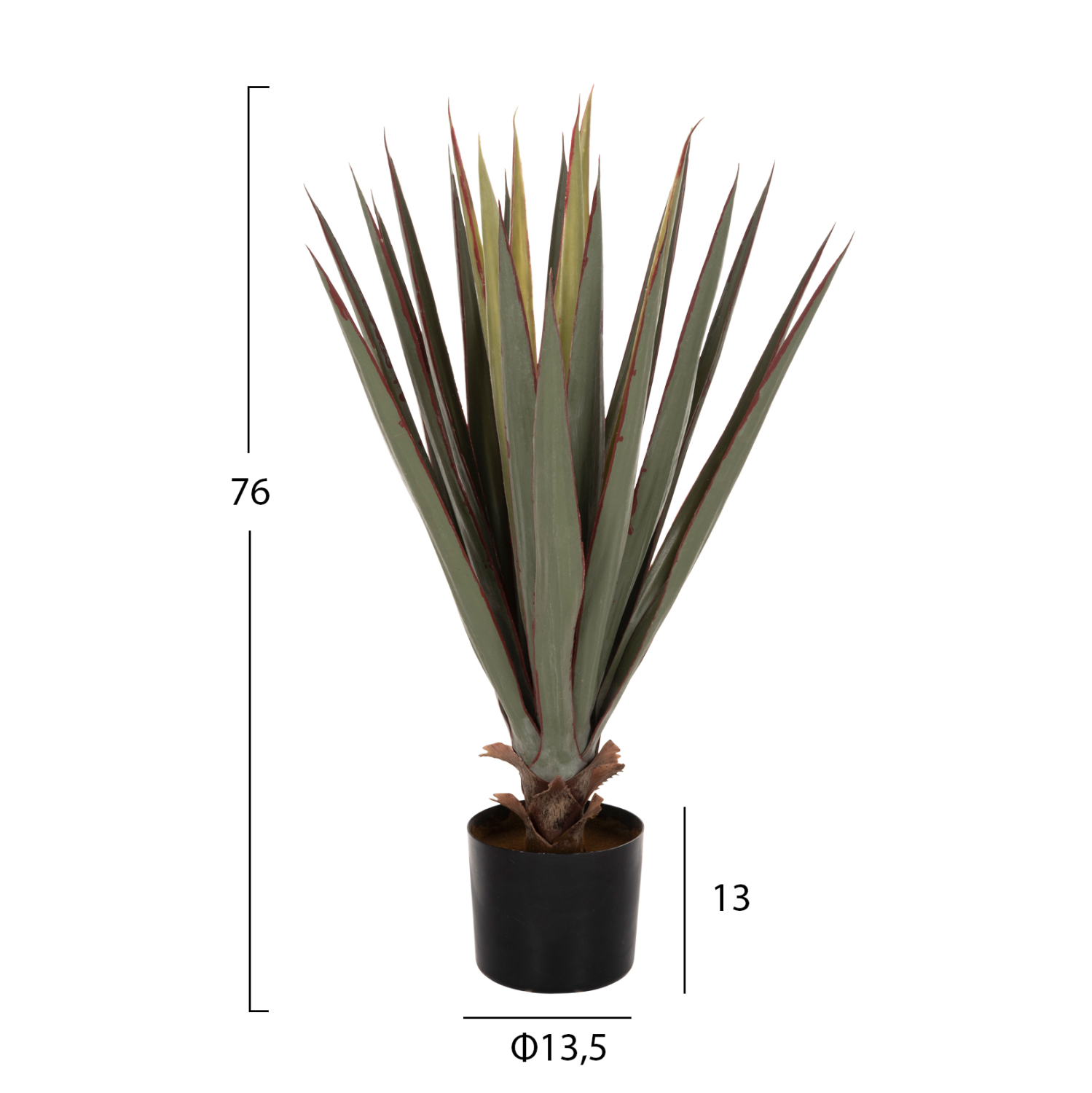 ΔΙΑΚΟΣΜΗΤΙΚΟ ΣΥΝΘΕΤΙΚΟ ΦΥΤΟ HM7985 SISAL AGAVE ΣΕ ΓΛΑΣΤΡΑ Φ13,5x13-76Υεκ. - Image 2