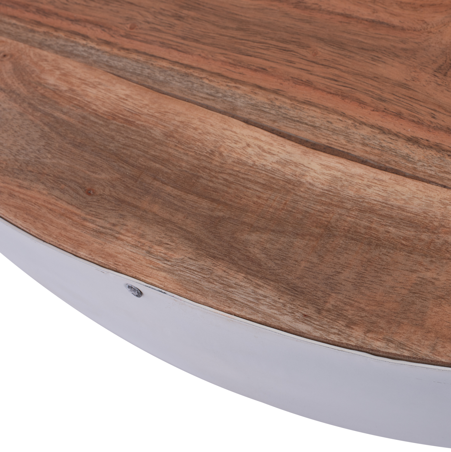 ΔΙΑΚΟΣΜΗΤΙΚΟ ΤΡΑΠΕΖΙ ΣΑΛΟΝΙΟΥ BOWL Φ90X40Yεκ. ΛΕΥΚΟ ΜΕ ΞΥΛΟ ΑΚΑΚΙΑΣ HM8717.03 - Image 3