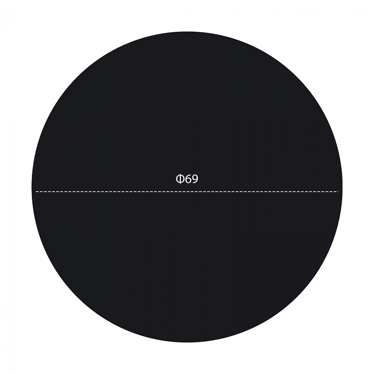 ΕΠΙΦΑΝΕΙΑ ΤΡΑΠΕΖΙΟΥ HPL HM5842.01 ΜΑΥΡΗ Φ69 εκ. ΠΑΧΟΥΣ 12mm. - Image 2