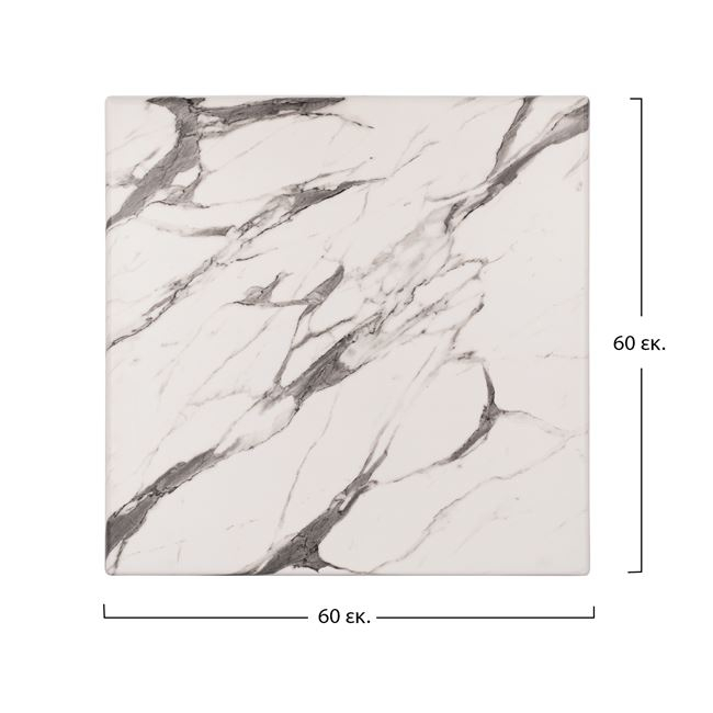 ΕΠΙΦΑΝΕΙΑ ΤΡΑΠΕΖΙΟΥ WERZALIT 60Χ60Χ3.5εκ. MARBLE WHITE-GREY 5657 HM5229.11 - Image 2