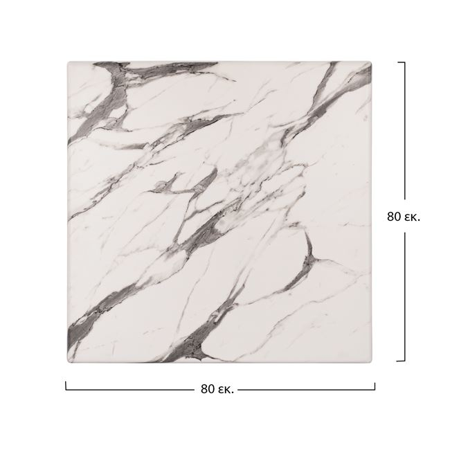 ΕΠΙΦΑΝΕΙΑ ΤΡΑΠΕΖΙΟΥ WERZALIT 80Χ80Χ3.5εκ. MARBLE WHITE-GREY 5657 HM5231.11 - Image 2