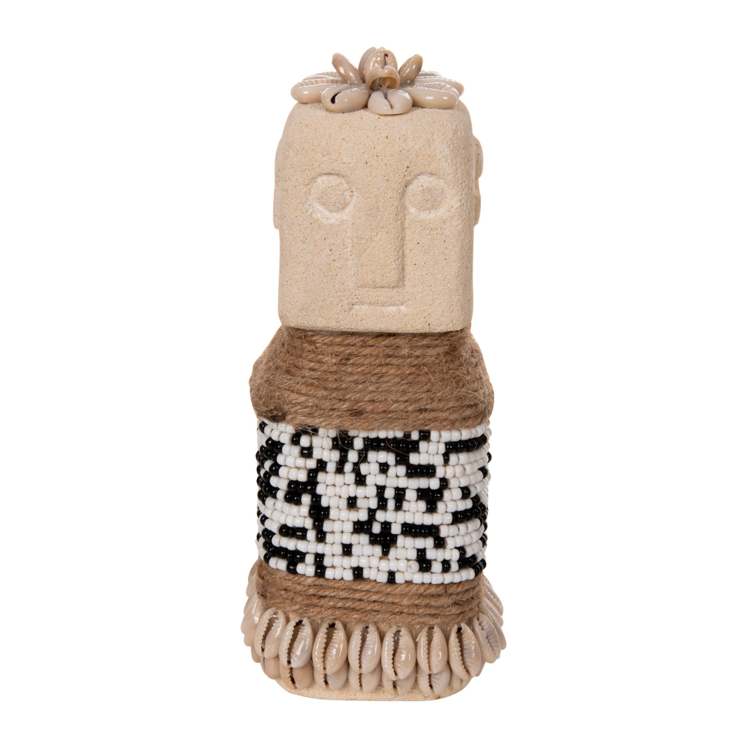 ΕΠΙΤΡΑΠΕΖΙΟ ΑΓΑΛΜΑΤΙΔΙΟ SUMBA HM4309 ΛΕΥΚΟ PARAS STONE-ΧΑΝΤΡΕΣ-SEAGRASS ΣΧΟΙΝΙ 7x7x17Υεκ. - Image 3