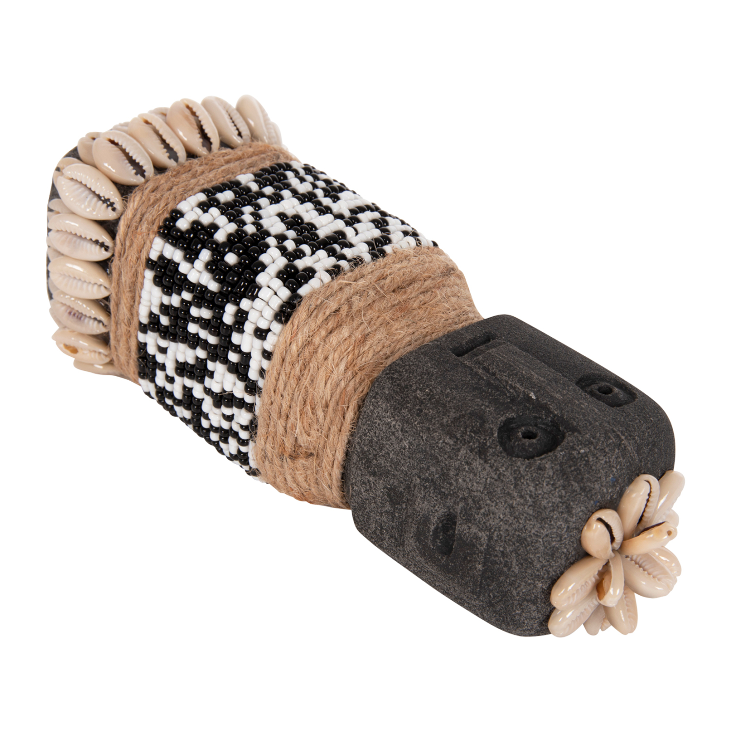 ΕΠΙΤΡΑΠΕΖΙΟ ΑΓΑΛΜΑΤΙΔΙΟ SUMBA HM4311 ΜΑΥΡΟ PARAS STONE-ΧΑΝΤΡΕΣ-SEAGRASS ΣΧΟΙΝΙ 7x7x17Yεκ. - Image 7