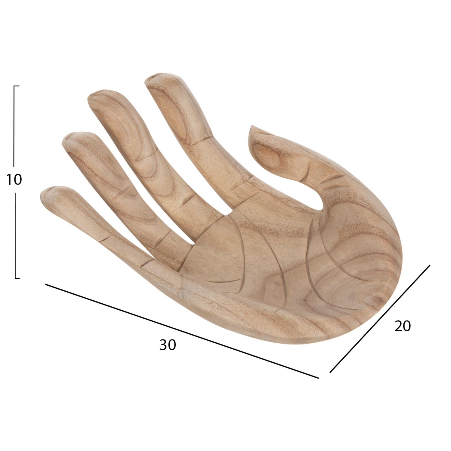 ΕΠΙΤΡΑΠΕΖΙΟ ΔΙΑΚΟΣΜΗΤΙΚΟ ΧΕΡΙ HM4278R ΜΑΣΙΦ ΞΥΛΟ ΑΛΜΠΑΣΙΑΣ ΣΕ ΦΥΣΙΚΟ 30x20x10Υεκ. - Image 2