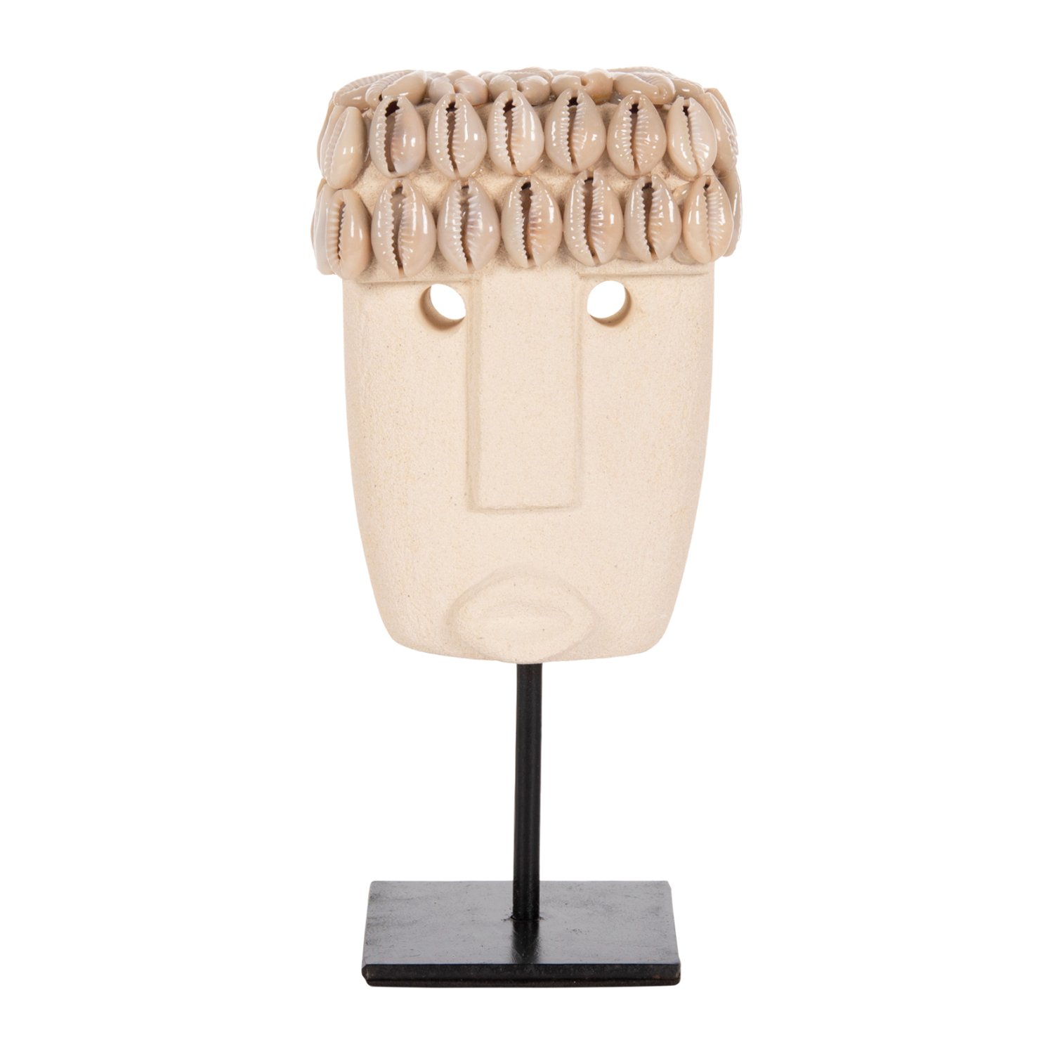 ΕΠΙΤΡΑΠΕΖΙΟ ΔΙΑΚΟΣΜΗΤΙΚΟ ΠΡΟΣΩΠΟ HM4313 PARAS STONE ΣΕ ΜΕΤΑΛΛΙΚΟ ΜΑΥΡΟ STAND 9x6x19Yεκ. - Image 3