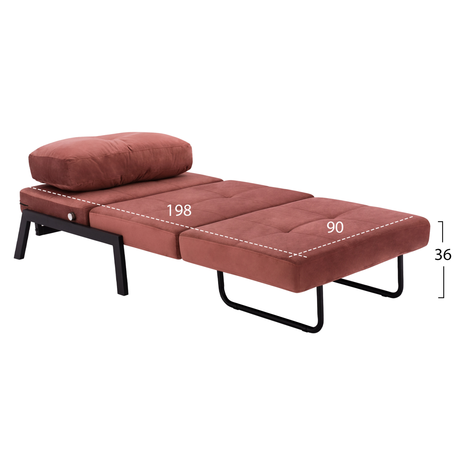 ΠΟΛΥΘΡΟΝΑ ΚΡΕΒΑΤΙ, ΒΕΛΟΥΔΟ ΣΑΠΙΟ ΜΗΛΟ HM3078.12 95x92x66Υ εκ. - Image 3