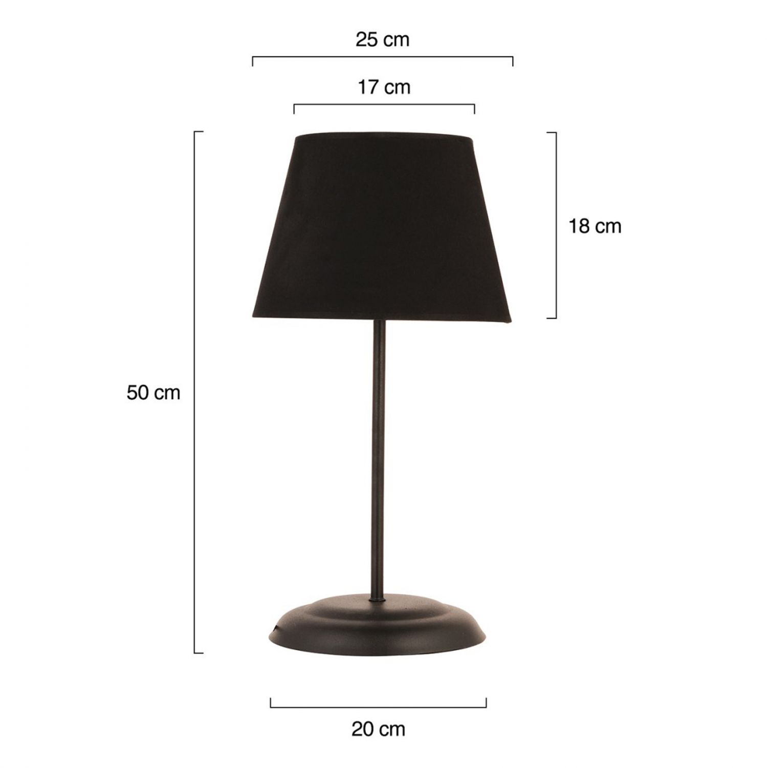 ΦΩΤΙΣΤΙΚΟ ΕΠΙΤΡΑΠΕΖΙΟ ΜΑΤΑΛΛΙΚΟ ΜΑΥΡΟ HM7569.01 25x50Y εκ. - Image 2