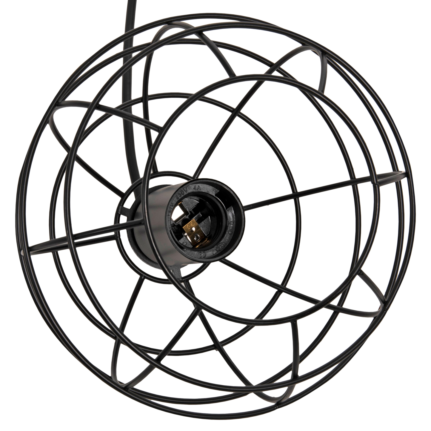 ΦΩΤΙΣΤΙΚΟ ΟΡΟΦΗΣ ΚΡΕΜΑΣΤΟ HM4037 ΣΦΑΙΡΙΚΟ ΜΑΥΡΟ ΜΕΤΑΛΛΙΚΟ Φ16x124Υεκ. - Image 5