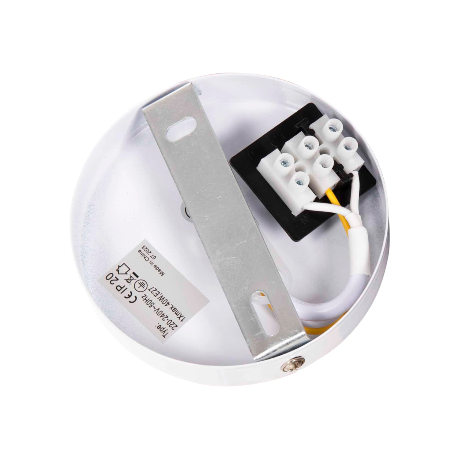 ΦΩΤΙΣΤΙΚΟ ΟΡΟΦΗΣ ΚΡΕΜΑΣΤΟ HM4079 ΛΕΥΚΟ ΜΕΤΑΛΛΙΚΟ ΚΑΠΕΛΟ Φ40x125Yεκ. - Image 5