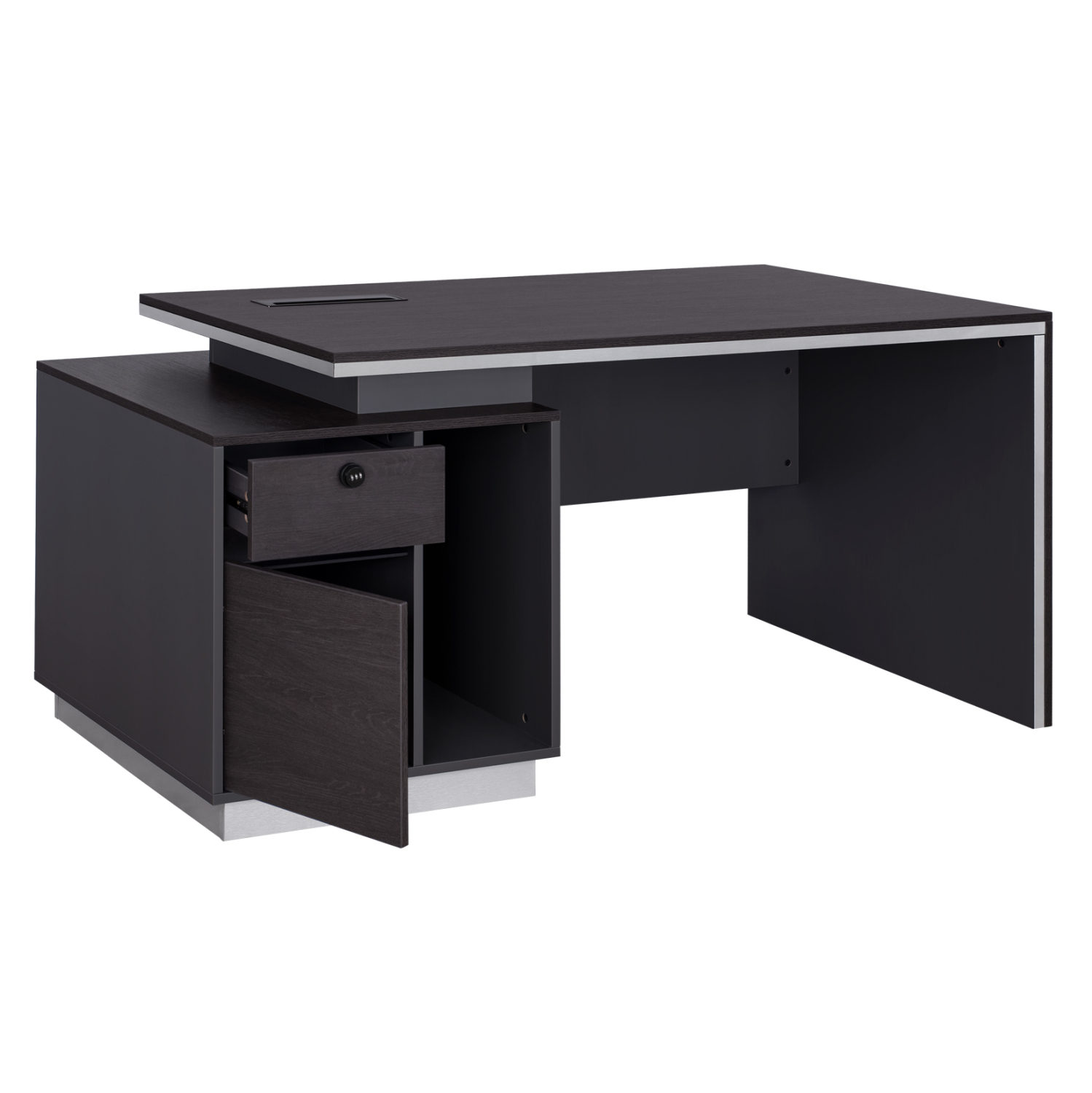 ΓΡΑΦΕΙΟ ΕΠΑΓΓΕΛΜΑΤΙΚΟ ΜΕ ΑΡΙΣΤΕΡΟ ΝΤΟΥΛΑΠΙ ROSEWOOD HM2113L 180X80X76Υ εκ. - Image 3