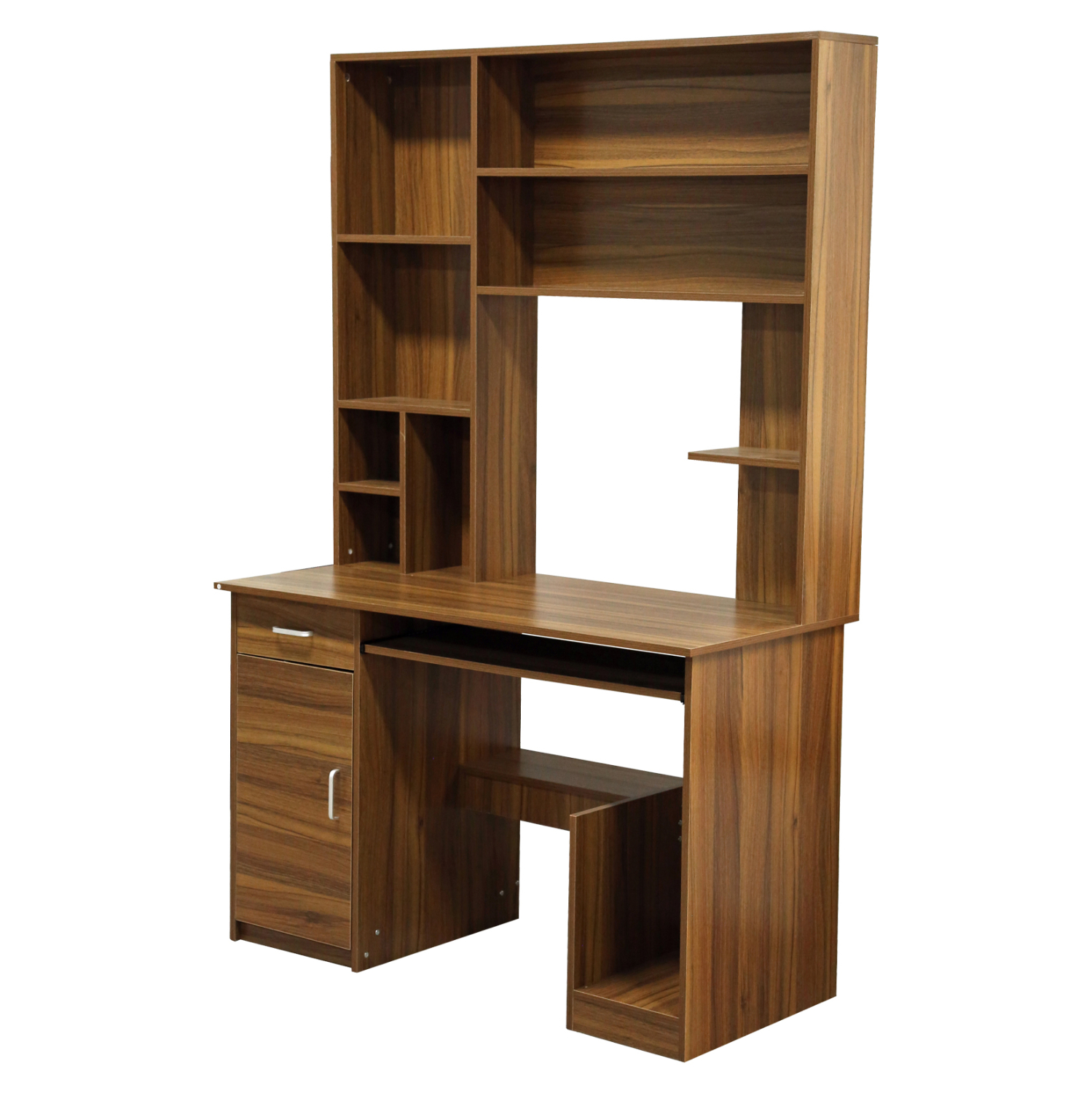 ΓΡΑΦΕΙΟ ΜΕ ΒΙΒΛΙΟΘΗΚΗ-ΡΑΦΙΕΡΑ STATUS ΚΑΡΥΔΙ HM2032.04 120x55x182 εκ. - Image 4