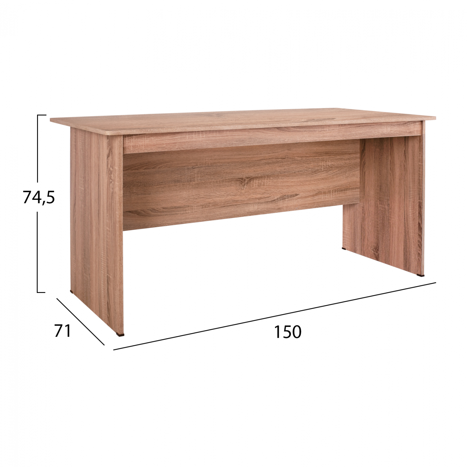 ΓΡΑΦΕΙΟ ΜΕΛΑΜΙΝΗΣ HAYDEN 150x71x74,5 HM2284.02 ΣΕ ΧΡΩΜΑ SONAMA - Image 2