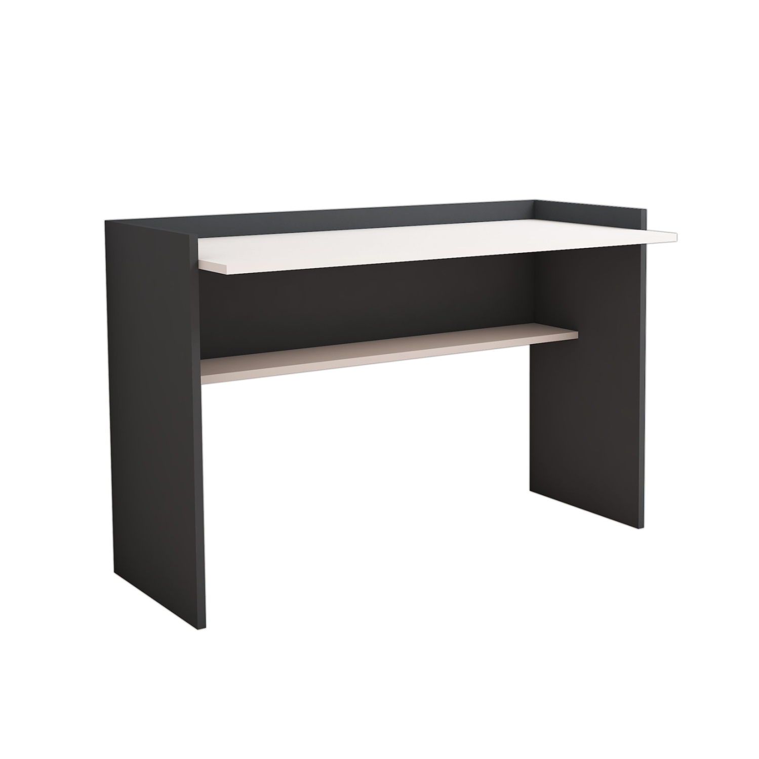 ΓΡΑΦΕΙΟ ΜΕΛΑΜΙΝΗΣ ΓΚΡΙ ΛΕΥΚΟ HM9227.13 118x58x80Υεκ. - Image 4